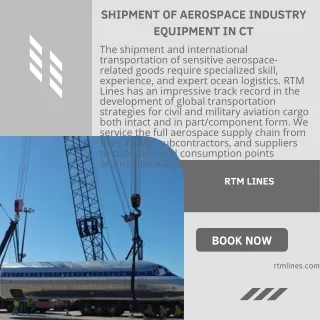 Shipment Of Aerospace Industry Equipment in CT