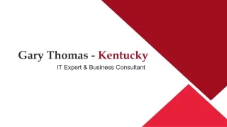 Gary Thomas (Kentucky) - A Captivating Individual