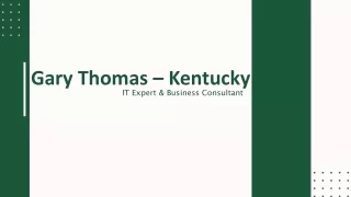 Gary Thomas (Kentucky) - A Multitalented Specialist