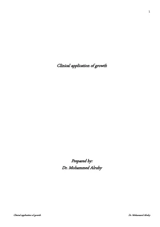 Clinical application of Growth