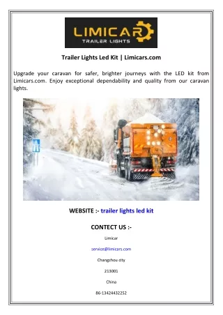 Trailer Lights Led Kit  Limicars.com