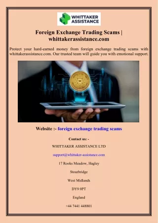 Foreign Exchange Trading Scams whittakerassistance.com