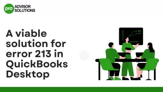 Technical Solution For Error 213 in QuickBooks Desktop