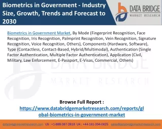 Biometrics in Government Market