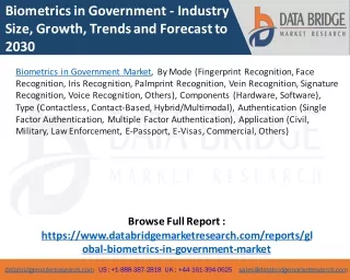 Biometrics in Government Market