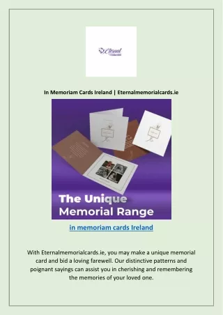 In Memoriam Cards Ireland | Eternalmemorialcards.ie