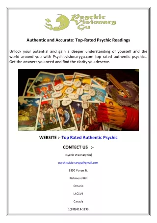 Authentic and Accurate Top-Rated Psychic Readings
