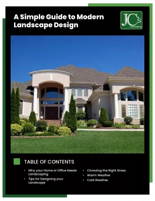 A Simple Guide to Modern Landscape Design