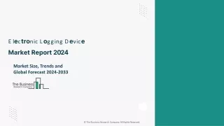 Electronic Logging Device Market Innovations, Growth Rate And Outlook By 2033