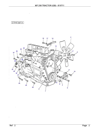 Massey Ferguson MF 298 TRACTOR (GB) Service Parts Catalogue Manual (Part Number  819711)