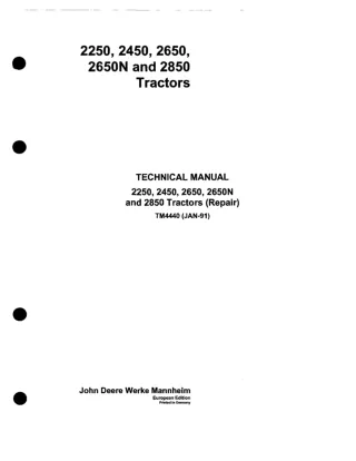 John Deere 2250 Tractor Service Repair Manual