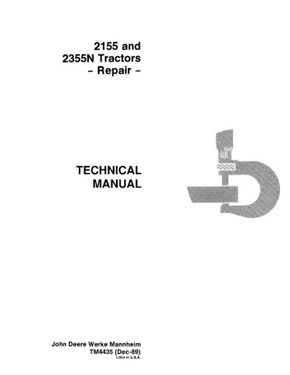 John Deere 2355N Tractor Service Repair Manual