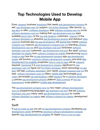 Top Technologies Used to Develop Mobile App.docx