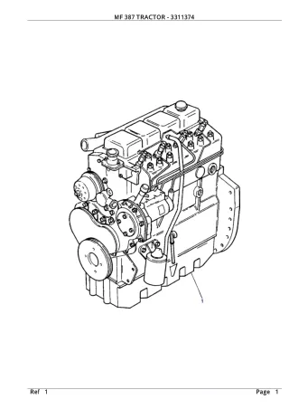 Massey Ferguson MF 387 TRACTOR Service Parts Catalogue Manual (Part Number  3311374)