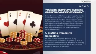 YоuBets Shuffling Success in Poker Game Development