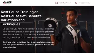 Rest Pause Training or Rest Pause Set_ Benefits, Variations and Techniques