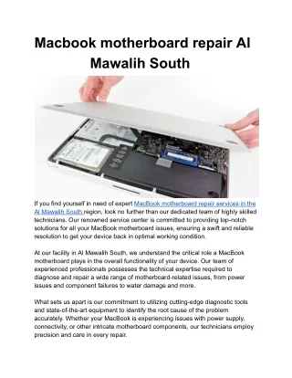 Macbook motherboard repair Al Mawalih South
