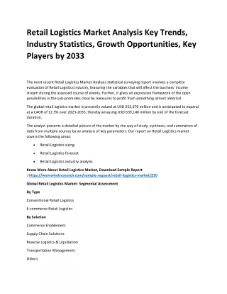 Retail Logistics Market