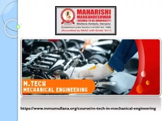 M.TECH MECHANICAL ENGINEERING