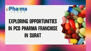 Top PCD Pharma Franchise in Surat - ePharmaLeads