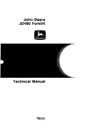 JOHN DEERE JD480 Forklift Service Repair Manual