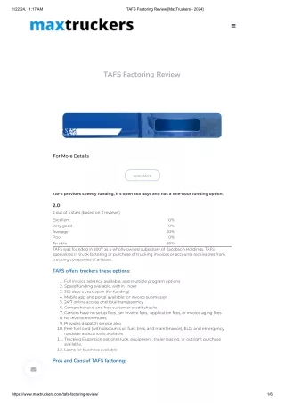 TAFS Factoring Review [MaxTruckers - 2024]