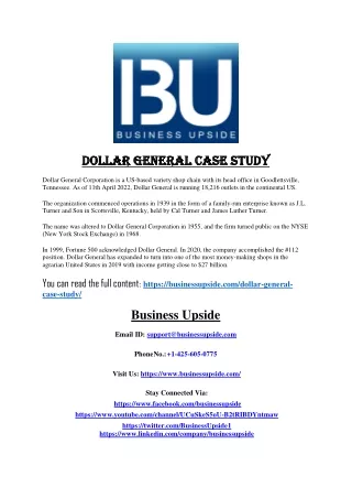 Dollar General Case Study