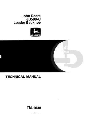 JOHN DEERE JD500C Loader Backhoe Service Repair Manual