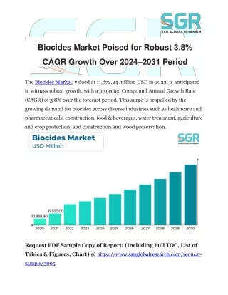 Biocides Market Poised for Robust 3.8% CAGR Growth Over 2024-2031 Period