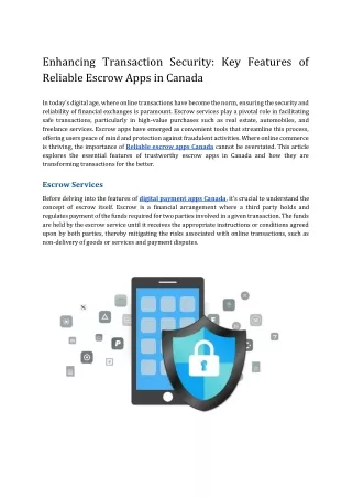 Enhancing Transaction Security_ Key Features of Reliable Escrow Apps in Canada