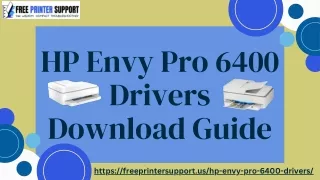 HP Envy Pro 6400 Drivers Download Guide