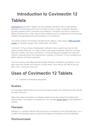 Covimectin 12 Tablets