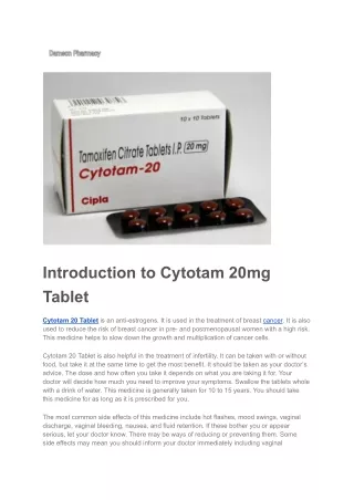 Cytotam 20mg Tablet