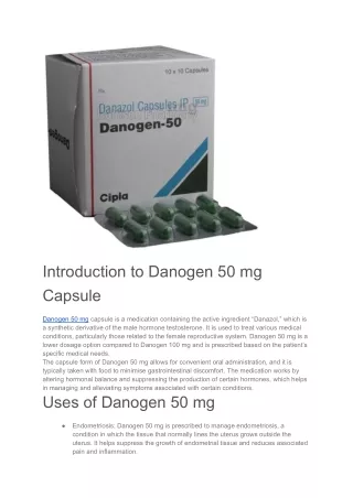 Danogen 50mg Capsule