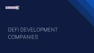 DEFI DEVELOPMENT COMPANIES