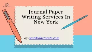Journal Paper Writing Services In New York