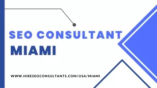 SEO Consultant Miami