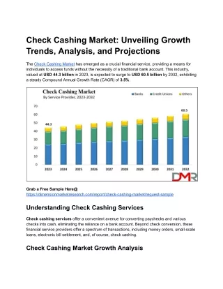 Check Cashing Market Analysis Business Revenue Forecast