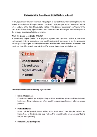 Understanding Closed Loop Digital Wallets In Detail