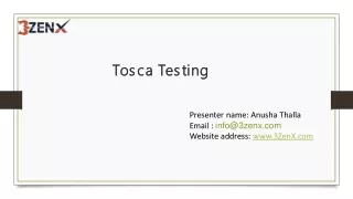 Tosca Testing.3zen