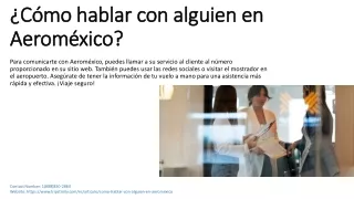 Cómo hablar con alguien en Aeroméxico