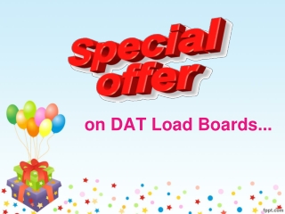 Special Offer on DAT Load Boards