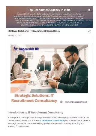 Strategic Solutions IT Recruitment Consultancy