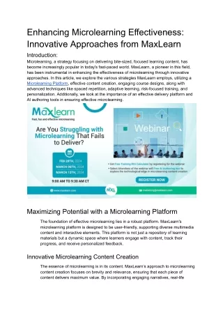 Enhancing Microlearning Effectiveness_ Innovative Approaches from MaxLearn