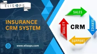 Elisops - Insurance CRM System