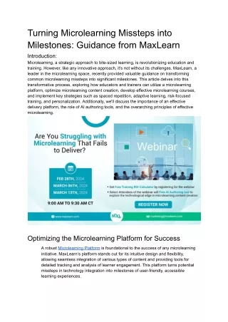Turning Microlearning Missteps into Milestones_ Guidance from MaxLearn