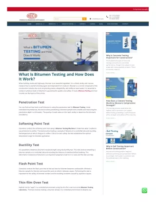 How Does Bitumen Testing Work?