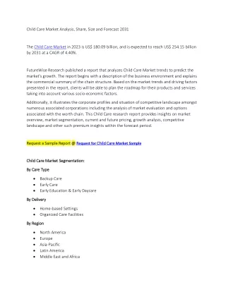 Child Care Market