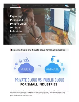 Exploring Public and Private Cloud for Small Industries