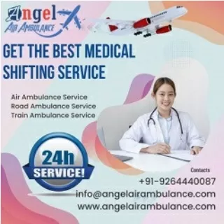 Angel Air Ambulance Service in Silchar And Srinagar